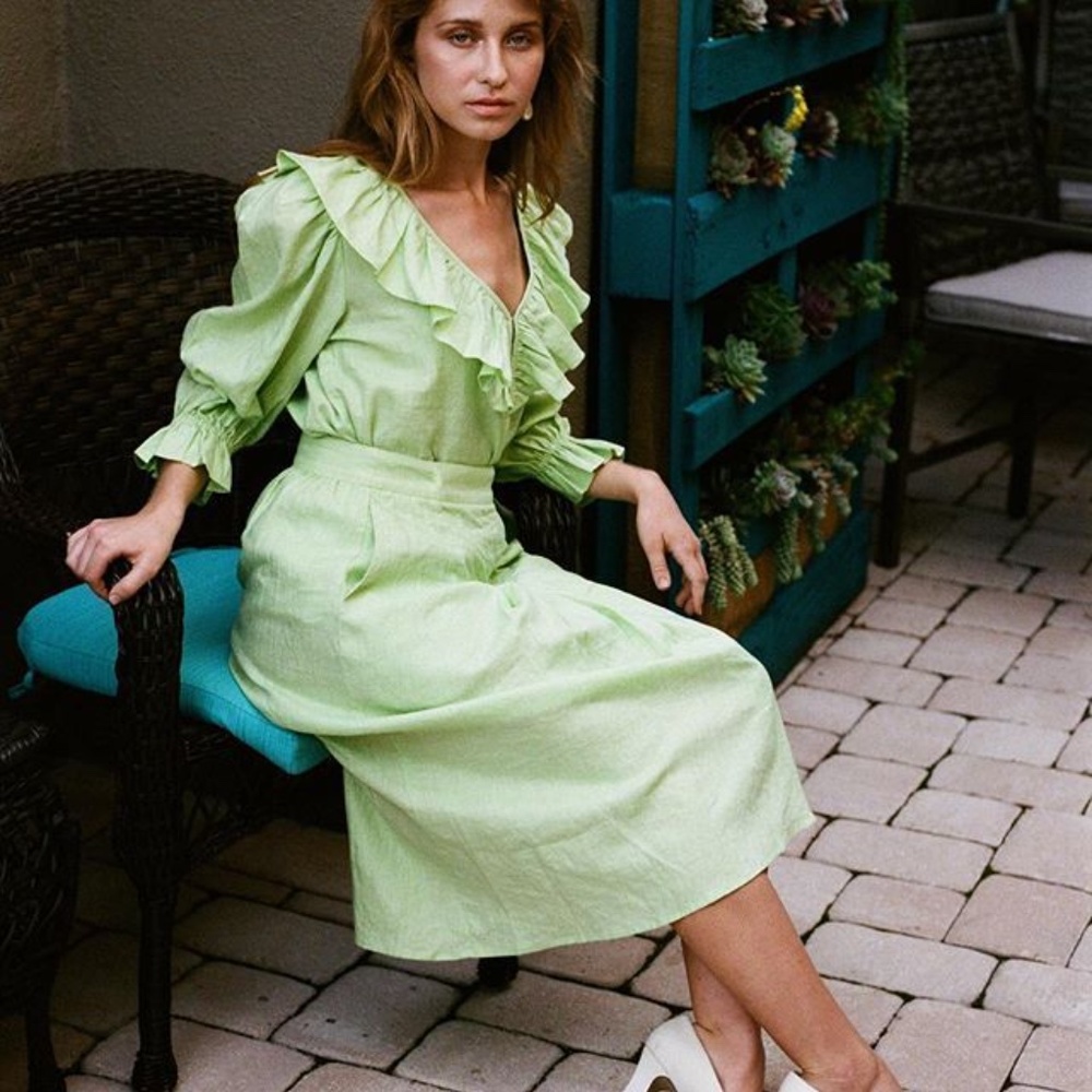 Kristinit Linen Top and Skirt